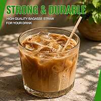 Baggasse Straw Eco-Island 8.27" 70/100