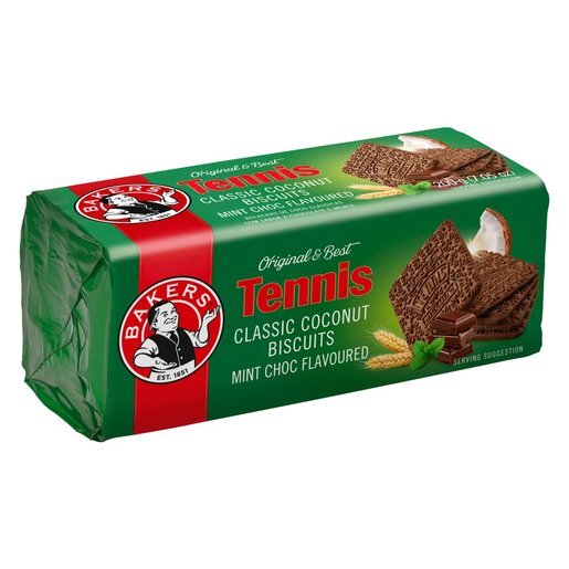 Bakers Tennis Choc Mint Biscuit 200g