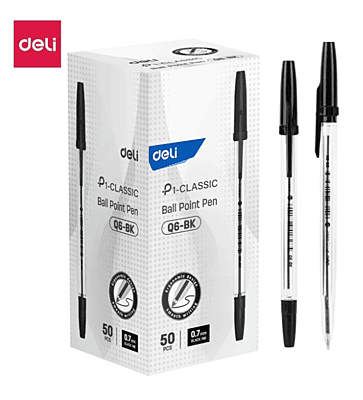 DELI Ballpoint Pen - BLACK