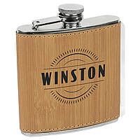 6 oz Leatherette Wrapped Flask