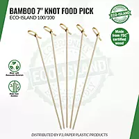 Bamboo 7" Knot Food Plain Eco-Island 100/100