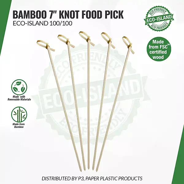 Bamboo 7" Knot Food Plain Eco-Island 100/100
