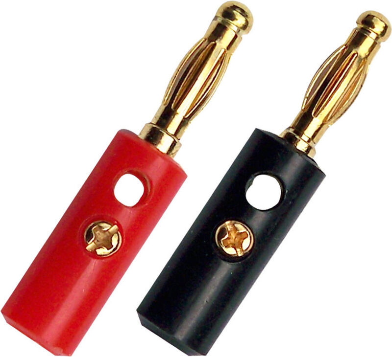 Banana Plugs Gold plated Red-Black Pair