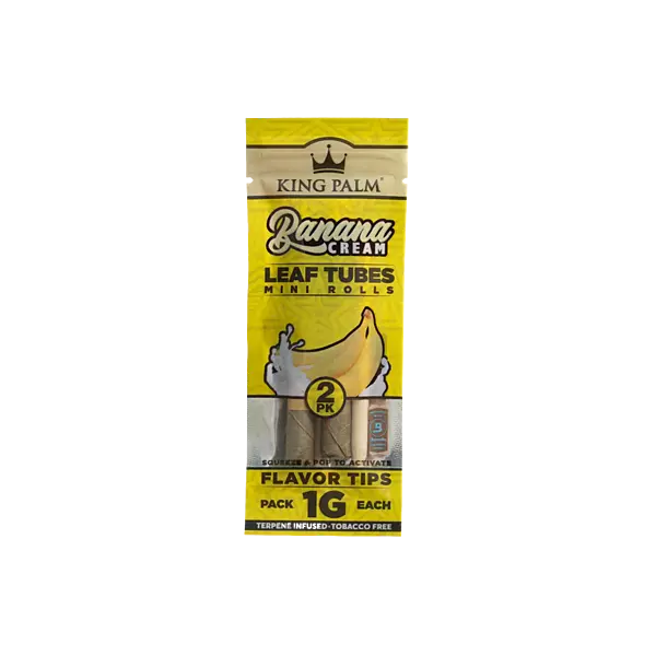 King Palm 2 Mini Rolls � Banana Cream � 20/display