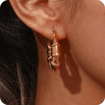 Banboo Hoops Gold Plated