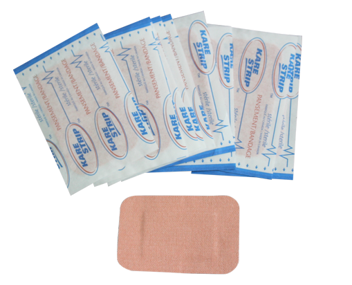 Pansements / Bandages adhésifs, stériles, en tissu, grande plaque