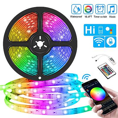Bande lumineuse DEL adhésive avec télécommande - 12V - 30 DEL/m - RVB - 3m