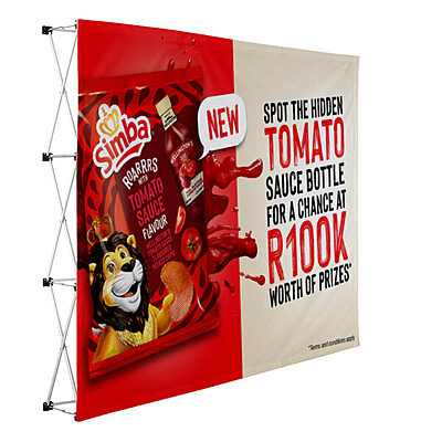 Bannerwall 3 x 2.25m, Supplied Complete