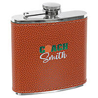 6 oz Leatherette Wrapped Flask