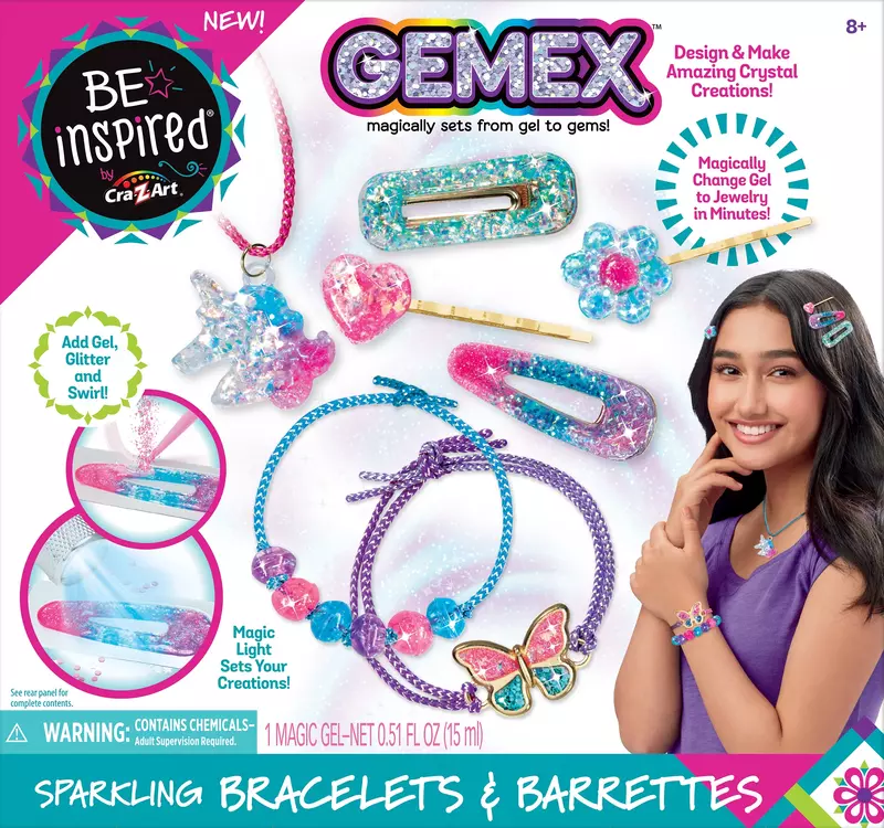 Be Inspired by Cra-Z-Art Gemex Sparkling Bracelets & Barrettes