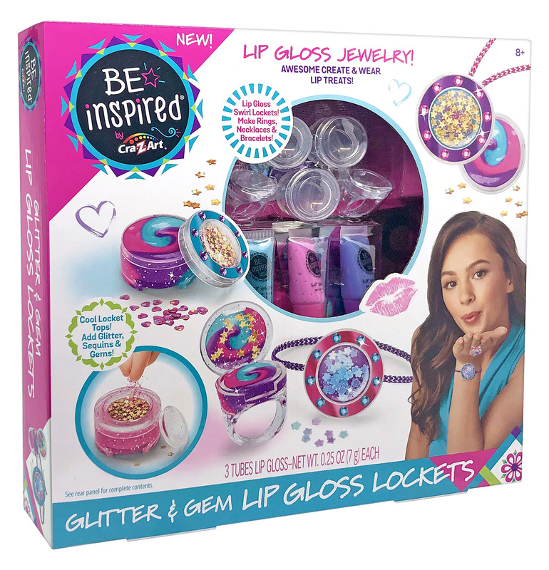Be Inspired by Cra-Z-Art Glitter & Gem Lip Gloss Lockets Set