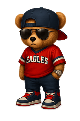 Eagle Fan Bear Pocket Hoodie Eagle Fan Bear Pocket Hoodie