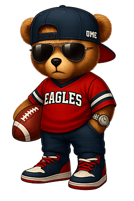 Eagle Fan Bear Crewneck Eagle Fan Bear Crewneck