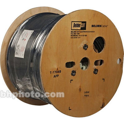 Belden 1694A RG6 Low Loss Serial Digital Coaxial Cable (305M, Black)