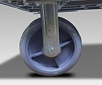 Heavy Duty Luggage Cart with Red Carpet, 8" Wheels 43" x 26" x 68"