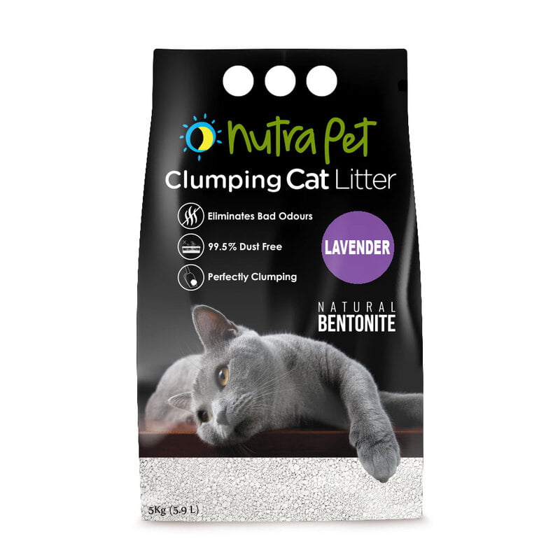 Nutrapet Lavender White Compact Cat Litter 5KG Nutrapet Lavender White Compact Cat Litter 5KG