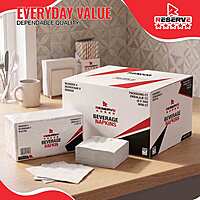 Beverage Napkins Wht 1Ply Reserve 8/500