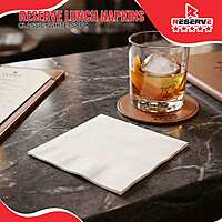 Beverage Napkins Wht 1Ply Reserve 8/500