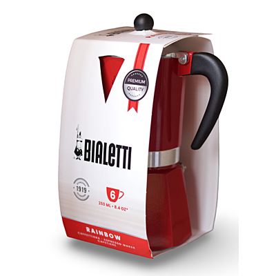 Red Bialetti Moka Pot Express 6 cup