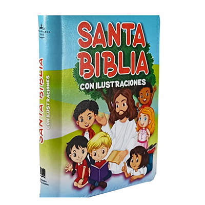 Biblia Ilustrada para niños color azul