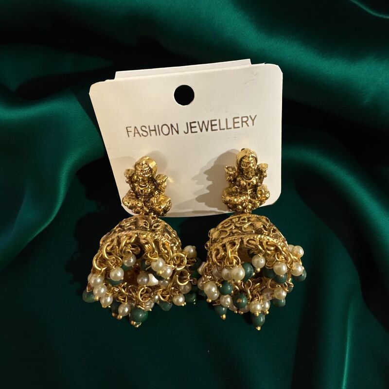 Antique finish Lakshmi Gold Jumkha