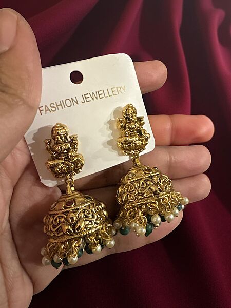 Antique finish Lakshmi Gold Jumkha