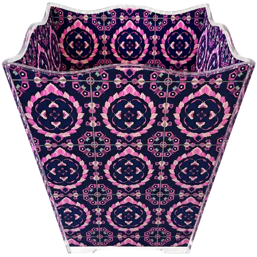 Acrylic Bin, Amethyst Rosette