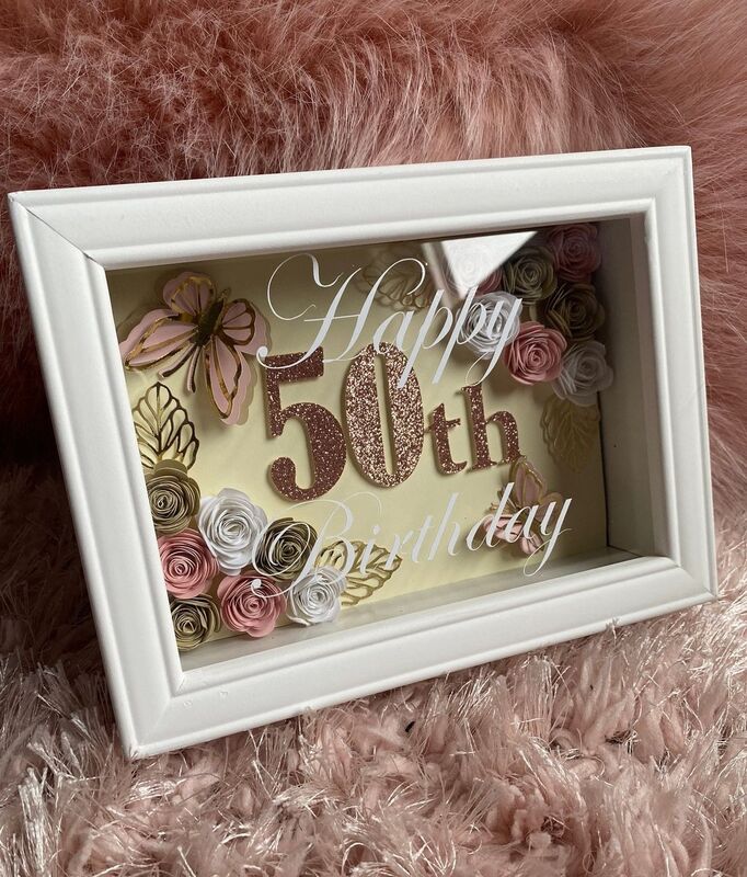 Happy Birthday Floral Shadowbox