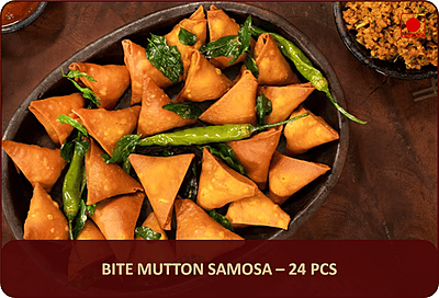 SM - Bite Samosa Mutton - 24 Pcs