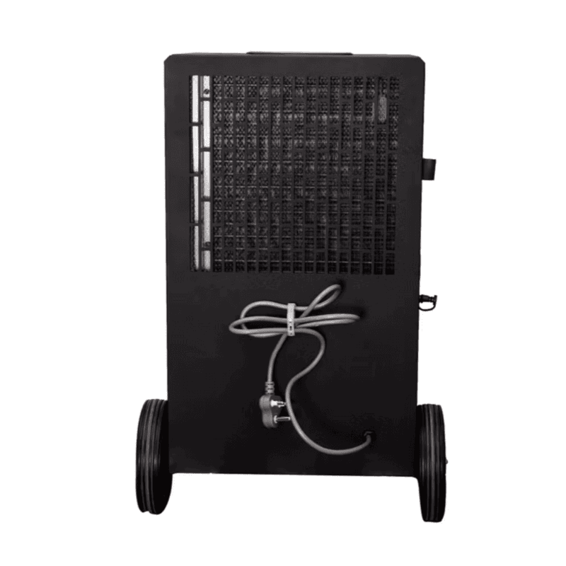 Back View of the White Westinghouse WDE100 heavy duty moisture remover machine