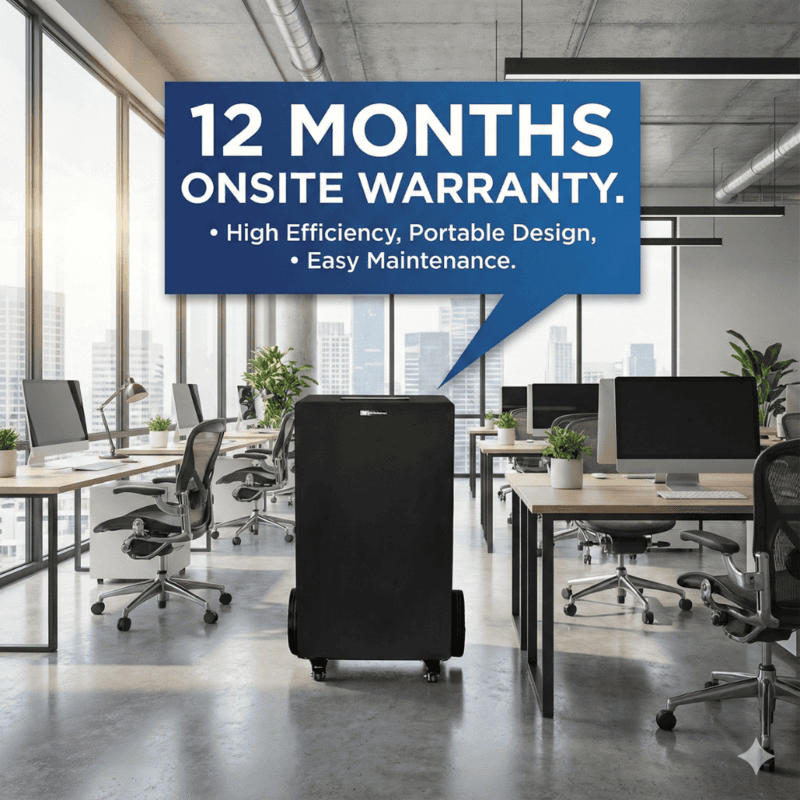 White Westinghouse high capacity dehumidifier black finish