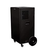 Side view of White Westinghouse 100 liter dehumidifier black