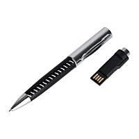 Black Leather Pen USB Pendrive