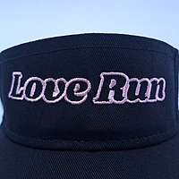 Sports Visor Black Love Run