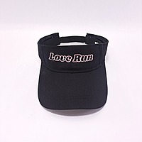 Sports Visor Black Love Run