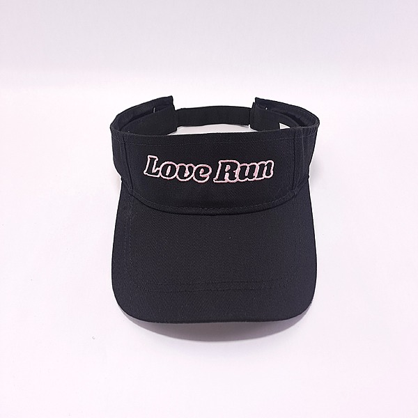 Sports Visor Black Love Run