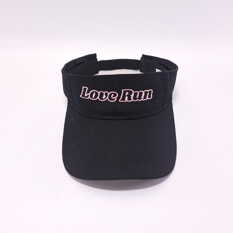 Sports Visor Black Love Run