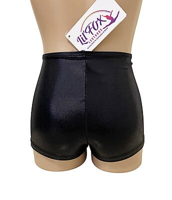 BLACK SHINY FOIL PRO BIKE SHORTS