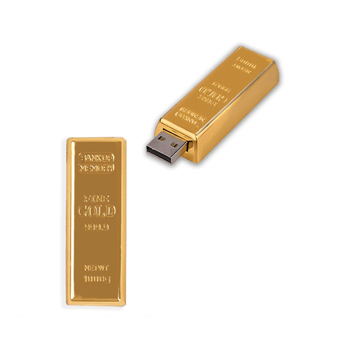 Large Gold Bar Metal Pendrive
