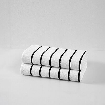 Black Stripe Pool Towel