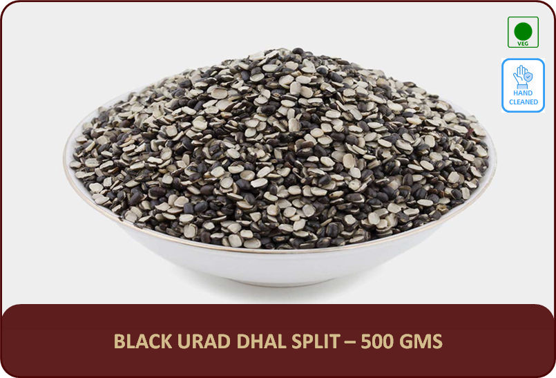 Urad Dhal Black (Split) - 500 Gms