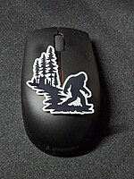 Black and White Sasquatch in the Woods Sticker
