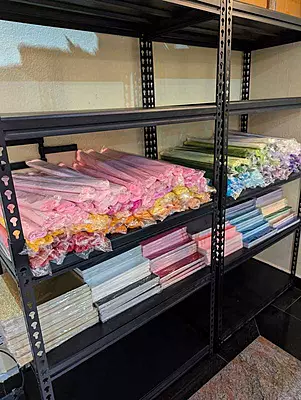 Metal Shelf - Black L900*W500*H2000mm*5 layers 120kg/layer