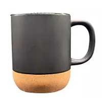 Mug 11oz Ceramic and Cork -Black