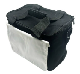 Black insulated lunch cooler bag for school, work and travel