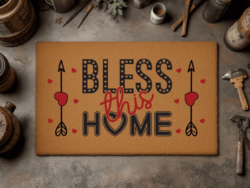 Bless This Home Coir Doormat