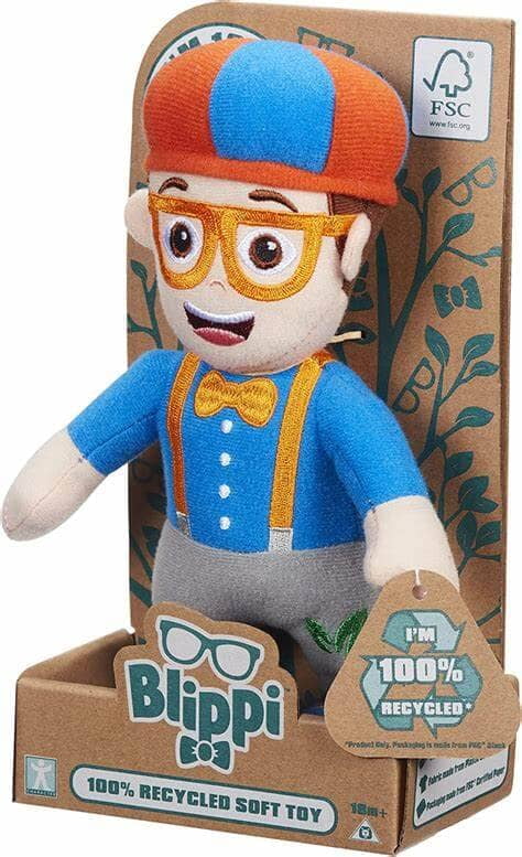 Blippi Eco Soft Toy, 100% Recycled