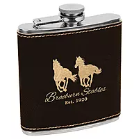 6 oz Leatherette Wrapped Flask