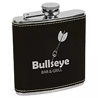 6 oz Leatherette Wrapped Flask
