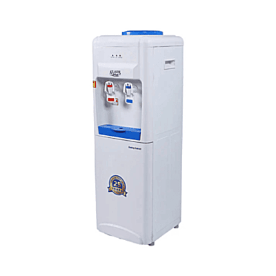 Energy-saving Atlantis Blue water dispenser featuring dual temperature controls.